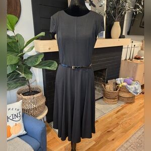 Jessica Howard Black Dress w/ Belt